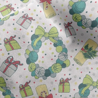 Bow Christmas Wreath Micro Fleece
