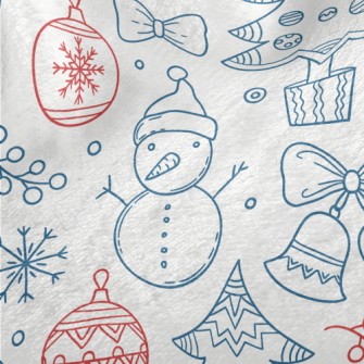 Christmas Pattern Snowman Minky