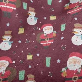 Santa Claus Delivering Gifts Minky