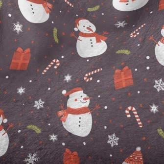 Happy Snowman With Scarf Minky