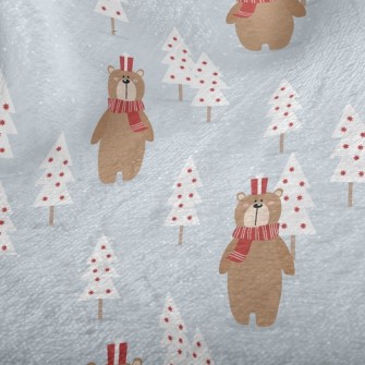 Christmas Scarf Bear Minky