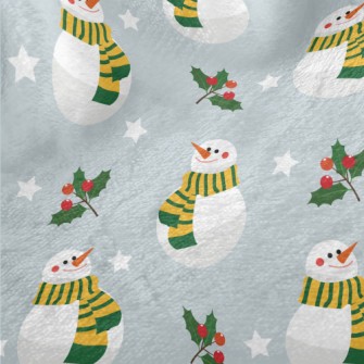 Playful Christmas Snowman Minky
