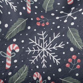 Candy Canes And Berries Minky