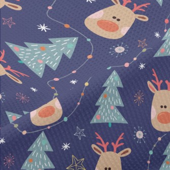 Christmas Reindeer Piqué