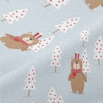 Christmas Scarf Bear Piqué