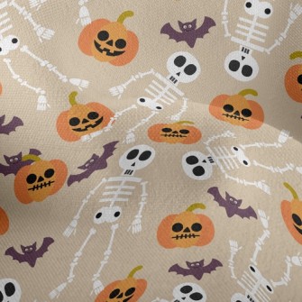Pumpkins And Skeletons Lightweight Performance Linen
