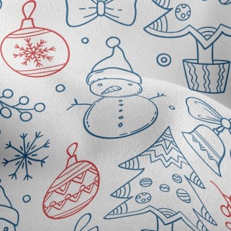 Christmas Pattern Snowman Lightweight Performance Linen