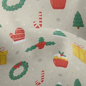 Christmas Wreath Lightweight Performance Linen