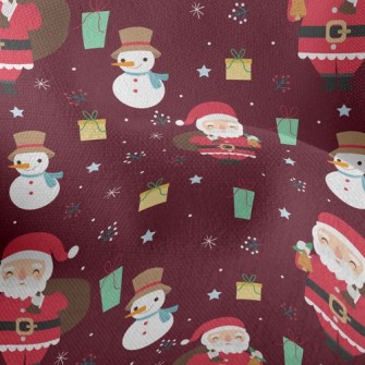 Santa Claus Delivering Gifts Lightweight Performance Linen