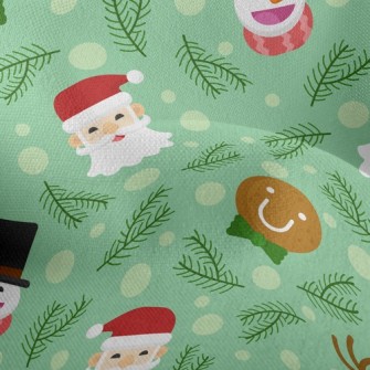 Merry Christmas Characters Lightweight Performance Linen