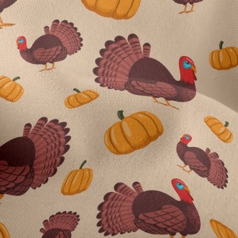 Turkey And Pumpkin Lightweight Performance Linen
