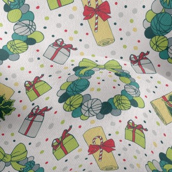 Bow Christmas Wreath Lightweight Performance Linen
