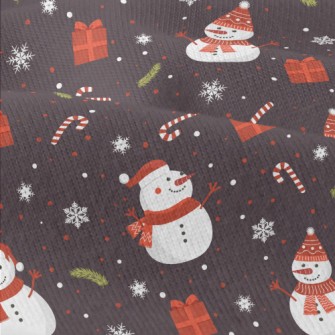 Happy Snowman With Scarf Modern Jersey