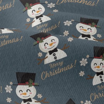 Smiling Christmas Snowman Modern Jersey
