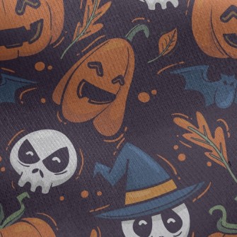 Halloween Characters Jersey Backed Fleece