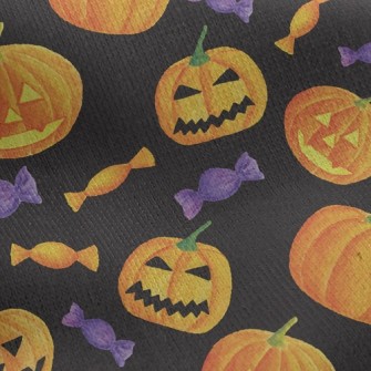 Horror Expression Pumpkin Jersey Backed Fleece