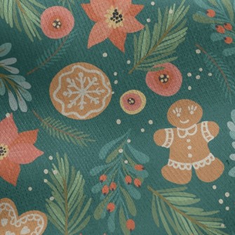Gingerbread Man Cookies Jersey Backed Fleece