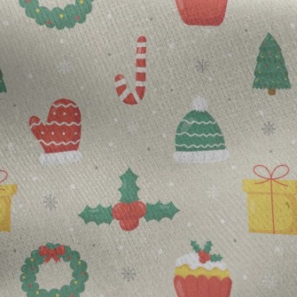 Christmas Wreath Jersey Backed Fleece
