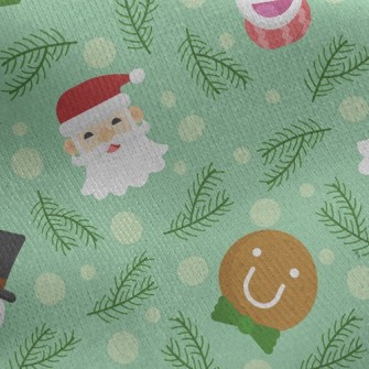 Merry Christmas Characters Jersey Backed Fleece