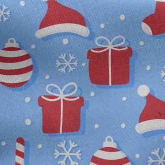 Candy Cane Santa Hat Jersey Backed Fleece
