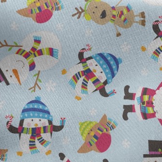 Santa Claus And Friends Jersey Backed Fleece