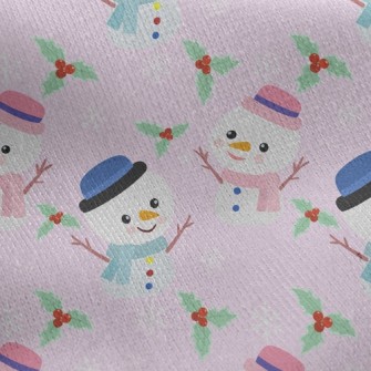 Snowman Goes On A Date Jersey Backed Fleece