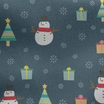 Snowflake Snowman Jersey Backed Fleece