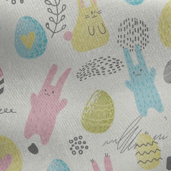 Easter Bunny Jersey Backed Fleece