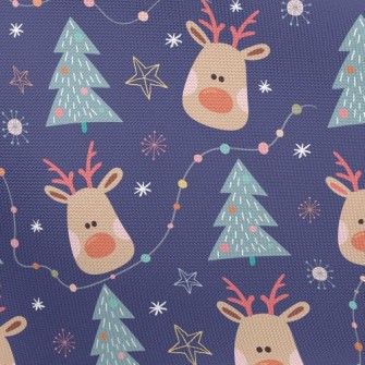 Christmas Reindeer Pongee