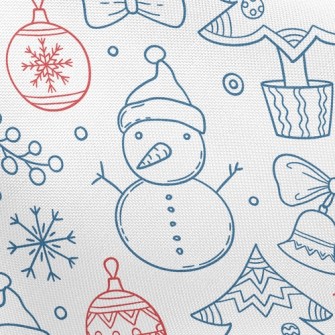 Christmas Pattern Snowman Pongee