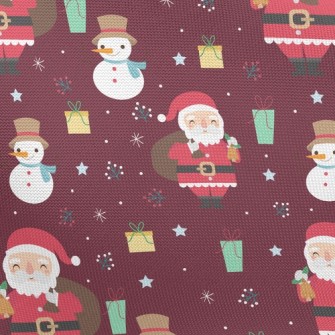 Santa Claus Delivering Gifts Pongee