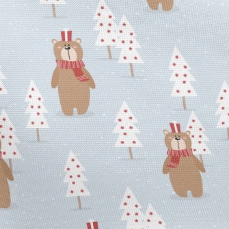Christmas Scarf Bear Pongee