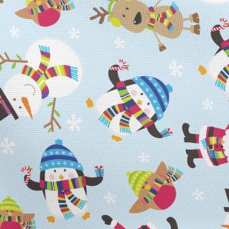 Santa Claus And Friends Pongee