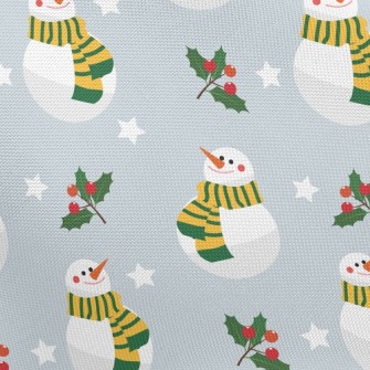 Playful Christmas Snowman Pongee