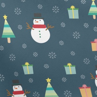 Snowflake Snowman Pongee