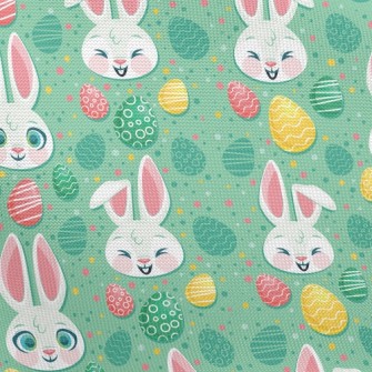 Happy Big-eyed Bunny Pongee