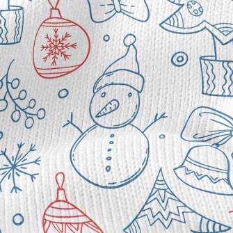 Christmas Pattern Snowman Stretch Jersey