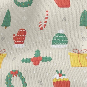 Christmas Wreath Stretch Jersey