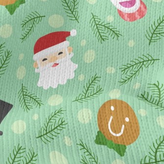 Merry Christmas Characters Stretch Jersey