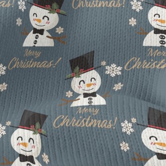 Smiling Christmas Snowman Stretch Jersey