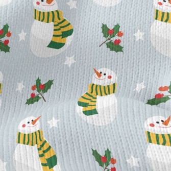Playful Christmas Snowman Stretch Jersey