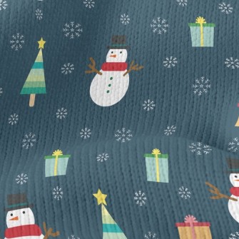 Snowflake Snowman Stretch Jersey