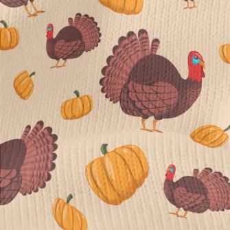 Turkey And Pumpkin Stretch Jersey