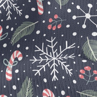 Candy Canes And Berries Stretch Jersey