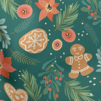 Gingerbread Man Cookies Lightweight Cotton Poplin