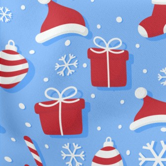 Candy Cane Santa Hat Lightweight Cotton Poplin