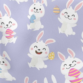 Happy Jumping Bunny Lightweight Cotton Poplin