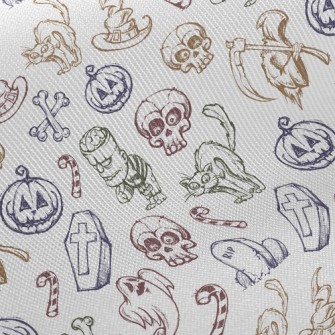 Frankenstein And Death Midweight Cotton Poplin
