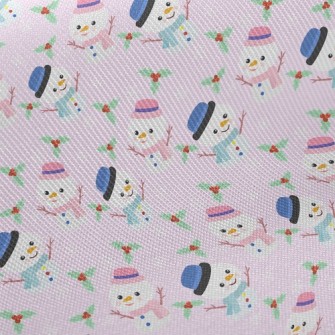 Snowman Goes On A Date Midweight Cotton Poplin
