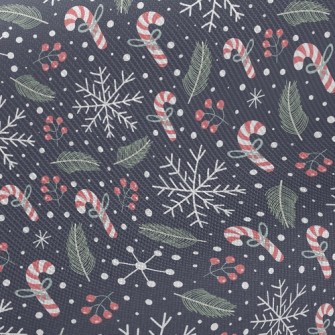 Candy Canes And Berries Midweight Cotton Poplin
